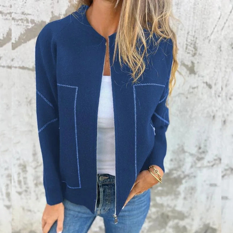Jacinta | Women's Lightweight Zip up Knitted Jumper
