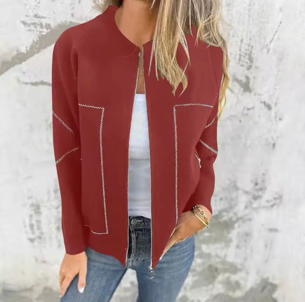 Jacinta | Women's Lightweight Zip up Knitted Jumper