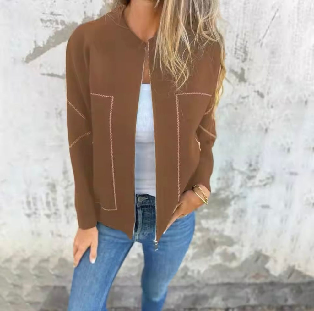 Jacinta | Women's Lightweight Zip up Knitted Jumper
