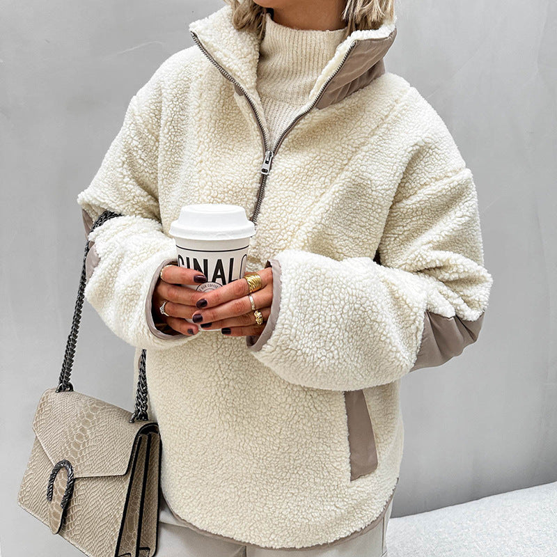 Jemima | Women's Collared Zip up Jumper Knitted