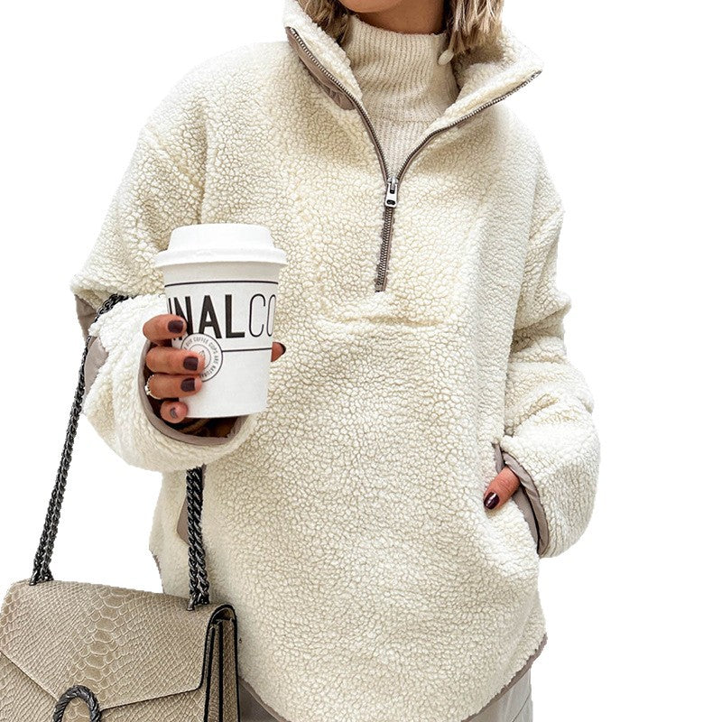 Jemima | Women's Collared Zip up Jumper Knitted