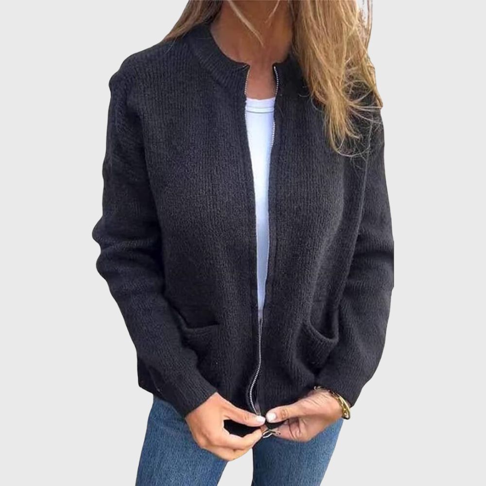 Jessamine | Women's Hooded Zip up Cardigan Knitted