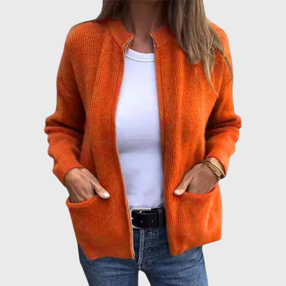Jessamine | Women's Hooded Zip up Cardigan Knitted