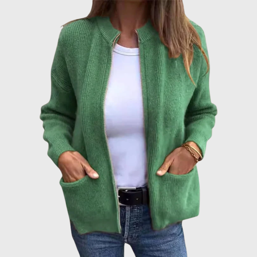 Jessamine | Women's Hooded Zip up Cardigan Knitted
