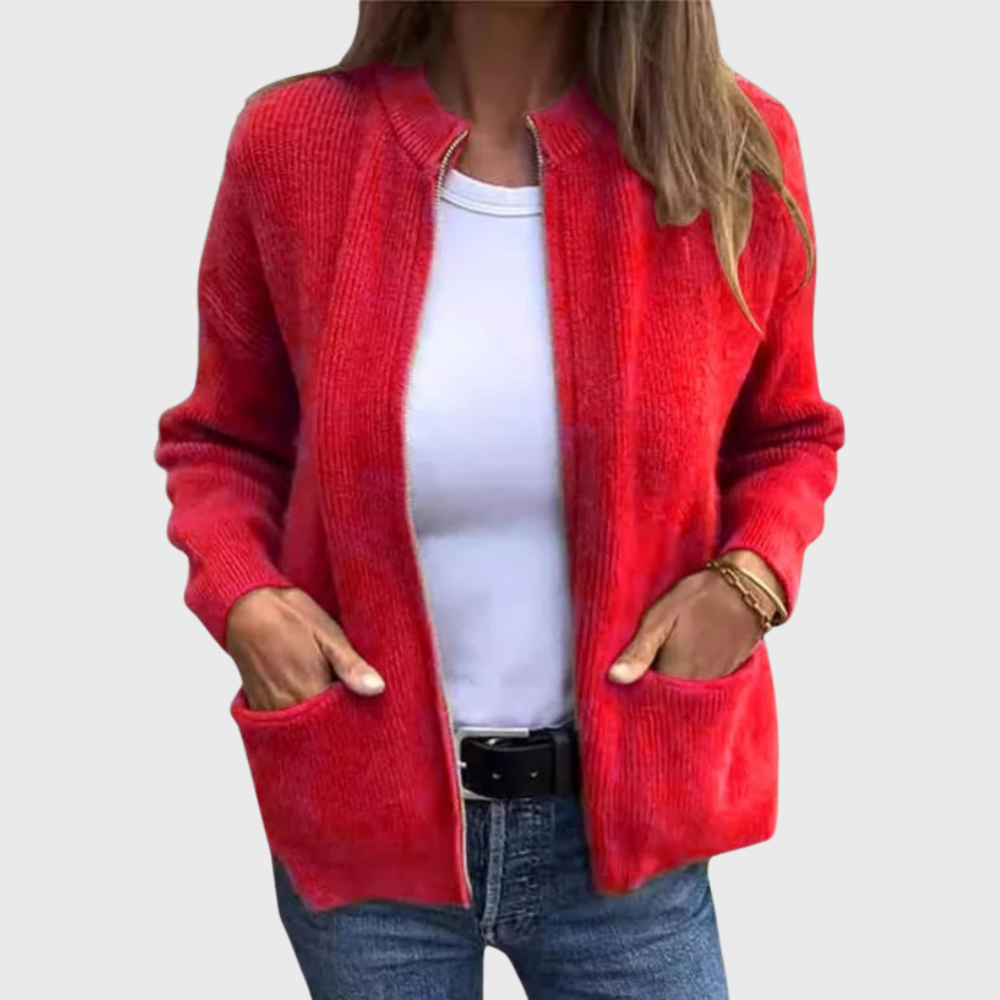 Jessamine | Women's Hooded Zip up Cardigan Knitted