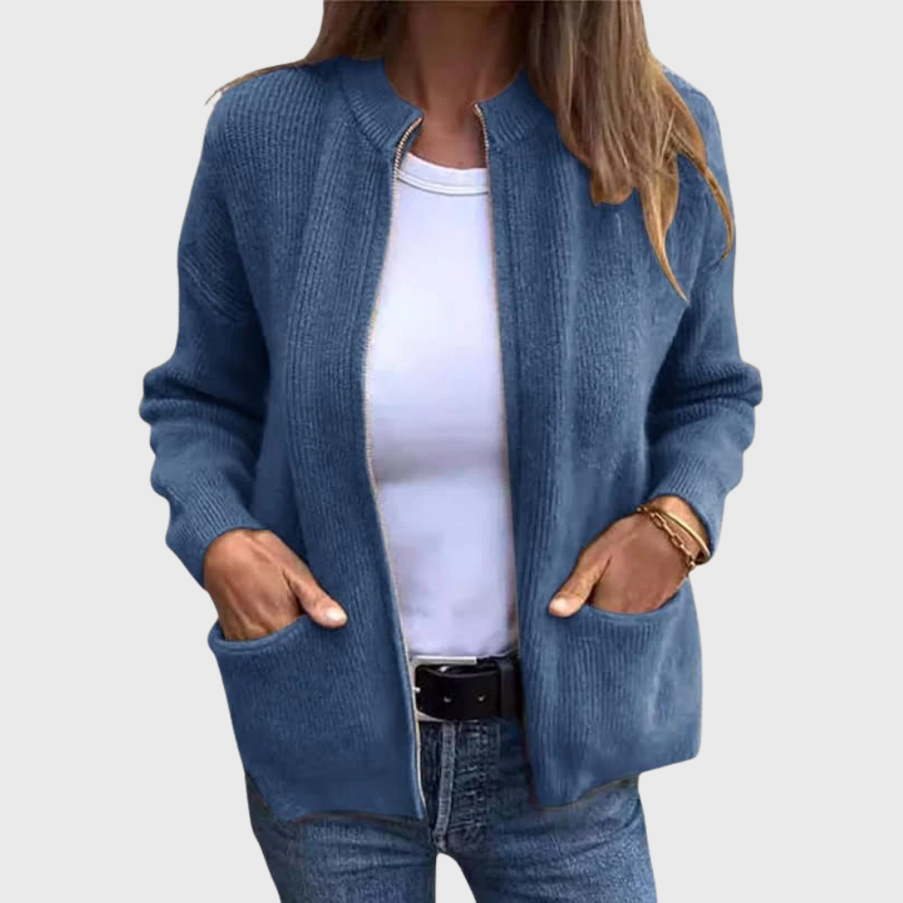 Jessamine | Women's Hooded Zip up Cardigan Knitted