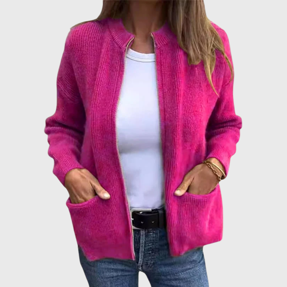 Jessamine | Women's Hooded Zip up Cardigan Knitted