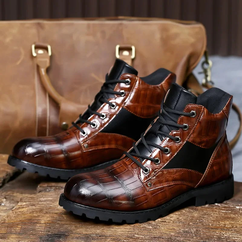 Kenneth | Men's Lace up Leather Boots Dress