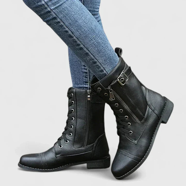 Linnea | Women's Lace up Mid Calf Winter Boots