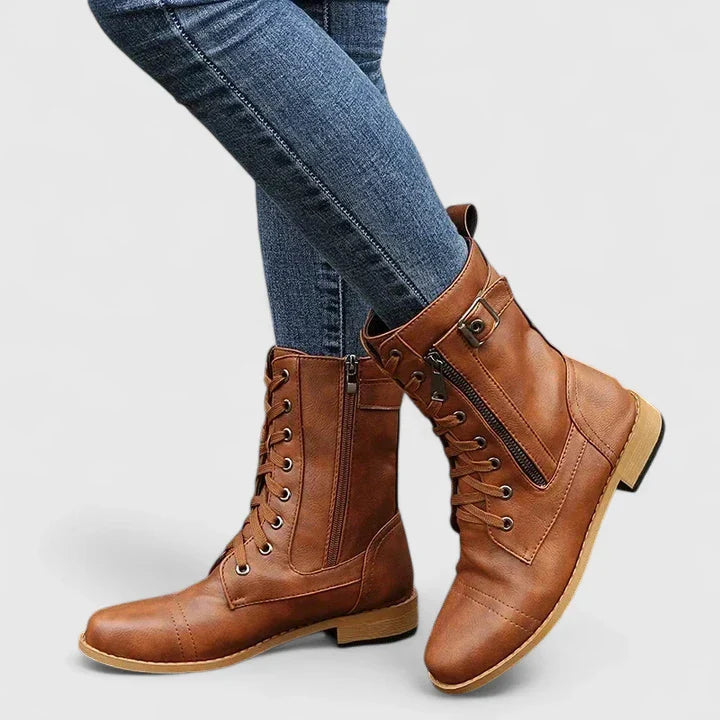 Linnea | Women's Lace up Mid Calf Winter Boots