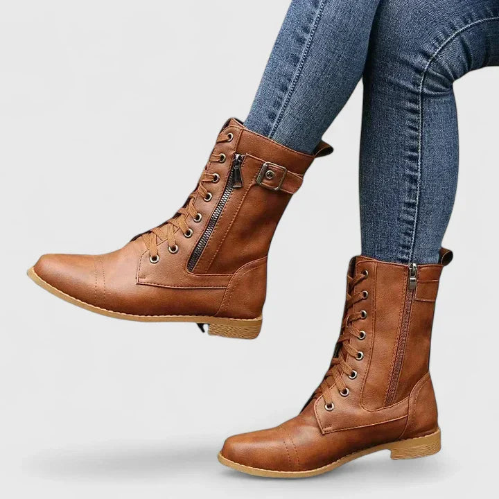 Linnea | Women's Lace up Mid Calf Winter Boots