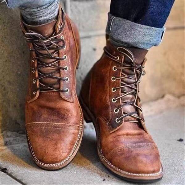 Lionel | Men's Lace up Leather Boots Chukka