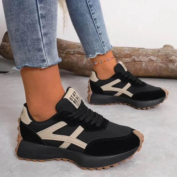 Women's Cushioned Lace-Up Comfort Sneakers
