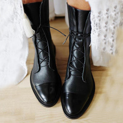 Maren | Women's Lace-Up Cap Toe Boots