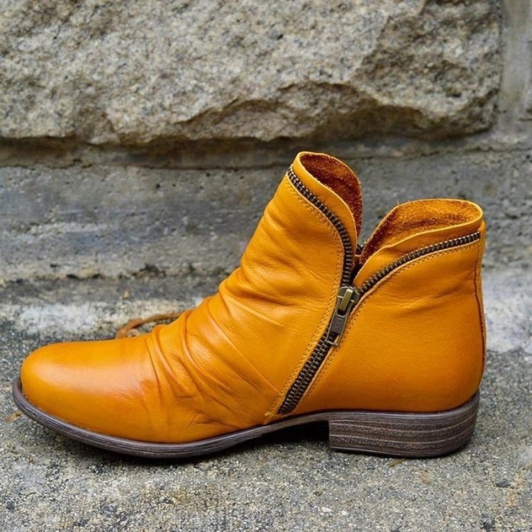 Mariel | Women's Leather Boots Ankle Lug Sole