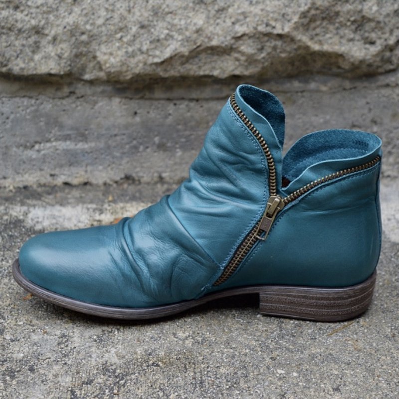 Mariel | Women's Leather Boots Ankle Lug Sole