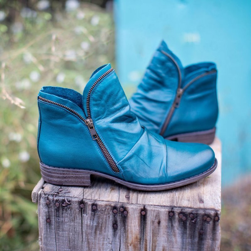 Mariel | Women's Leather Boots Ankle Lug Sole