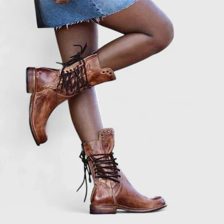 Mavis | Women's Lace up Leather Boots