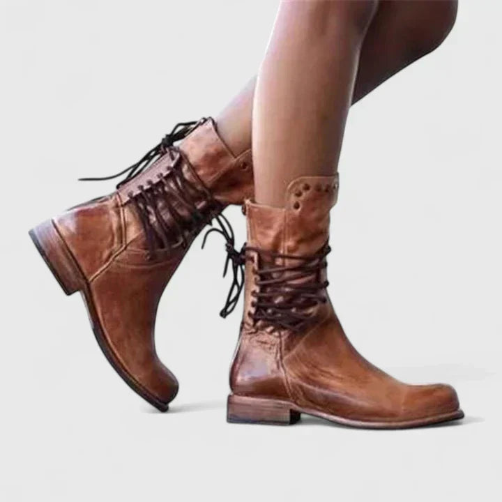 Mavis | Women's Lace up Leather Boots