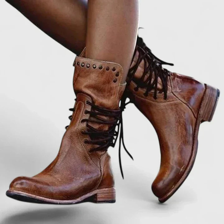 Mavis | Women's Lace up Leather Boots