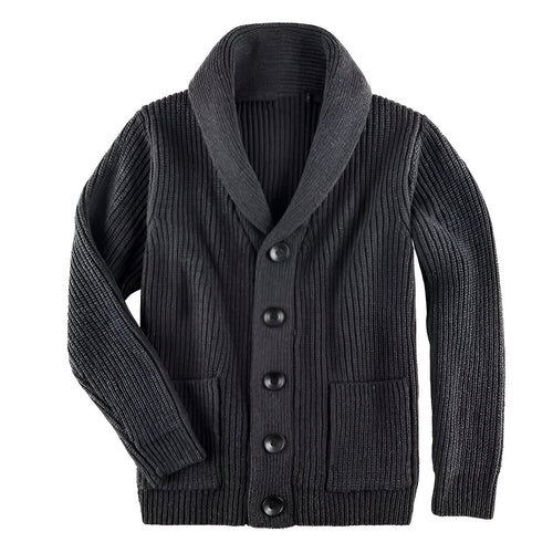 Broderick - Cable Knit V-Neck Cardigan