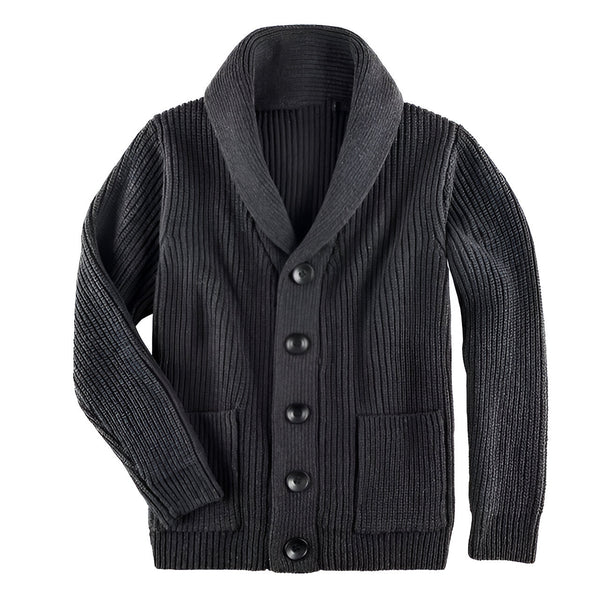 Broderick - Cable Knit V-Neck Cardigan