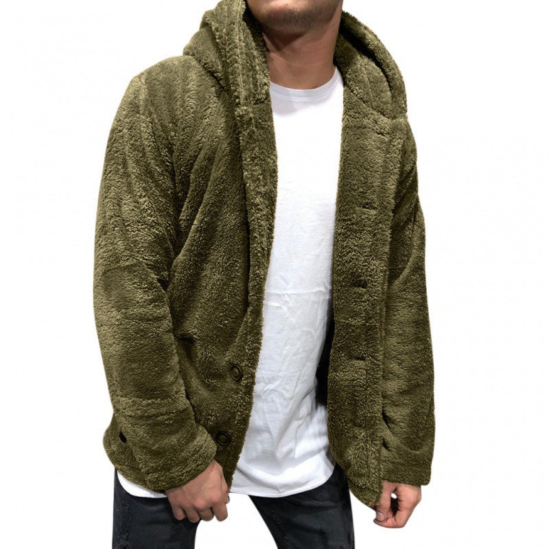 Miles | Men's Hooded Fleece Jacket Sherpa