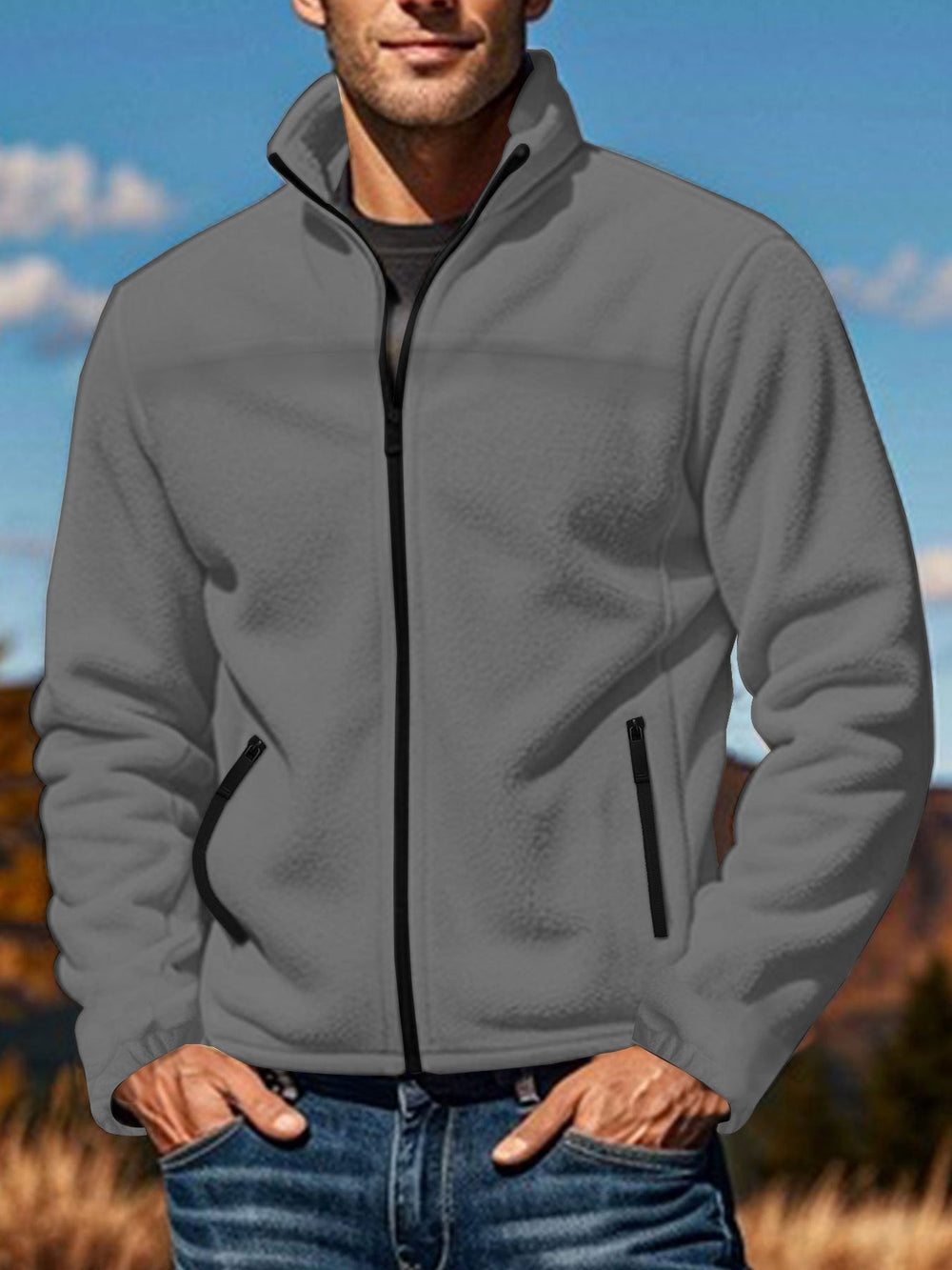 Nathaniel | Men's Fleece Jacket Insulated Sherpa