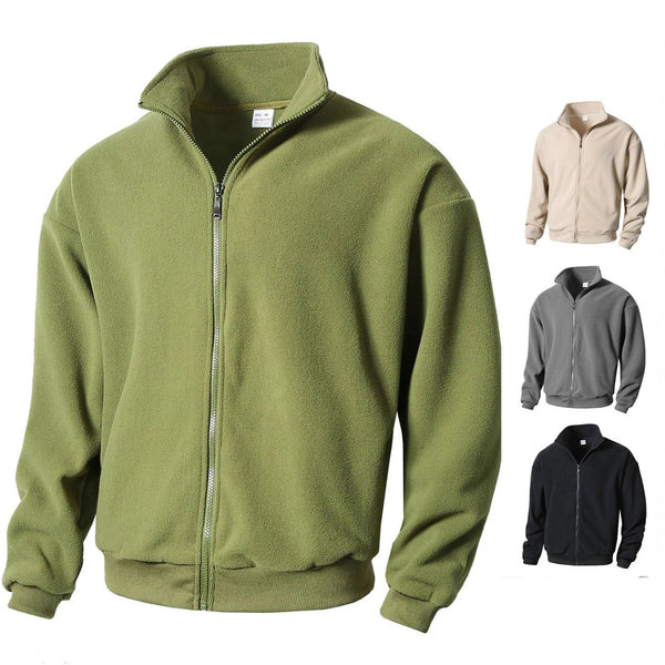 Men's High Collar Full-Zip Fleece Jacket