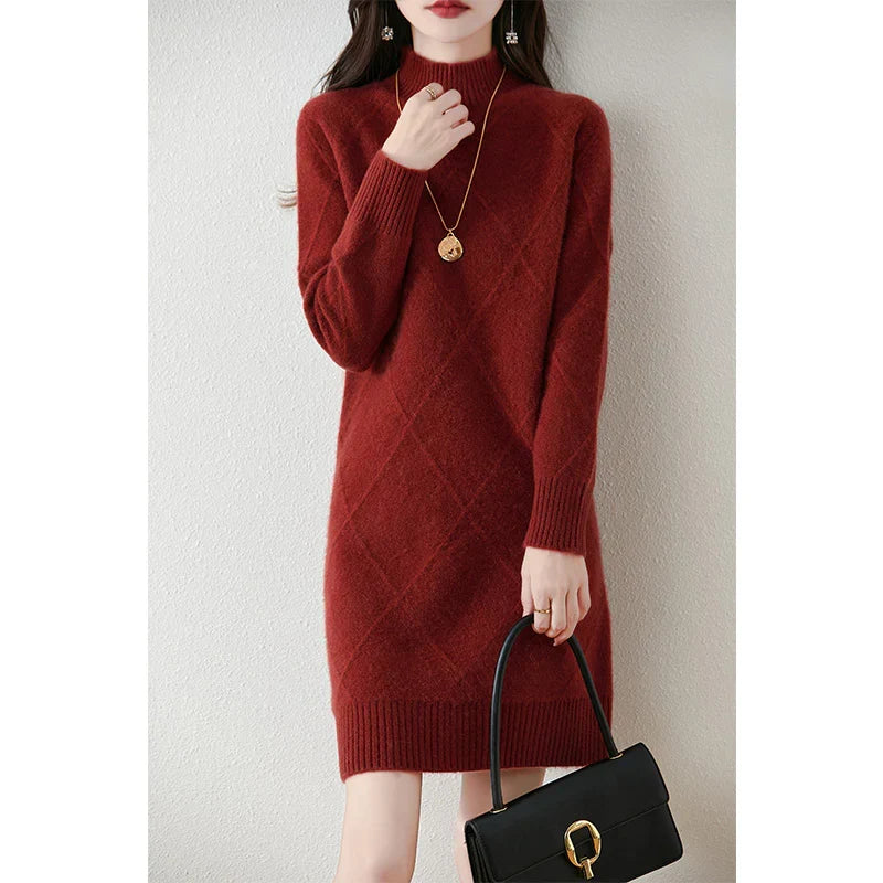 Women's Chic Winter Sweater Dress