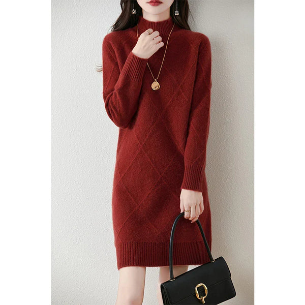 Women's Chic Winter Sweater Dress