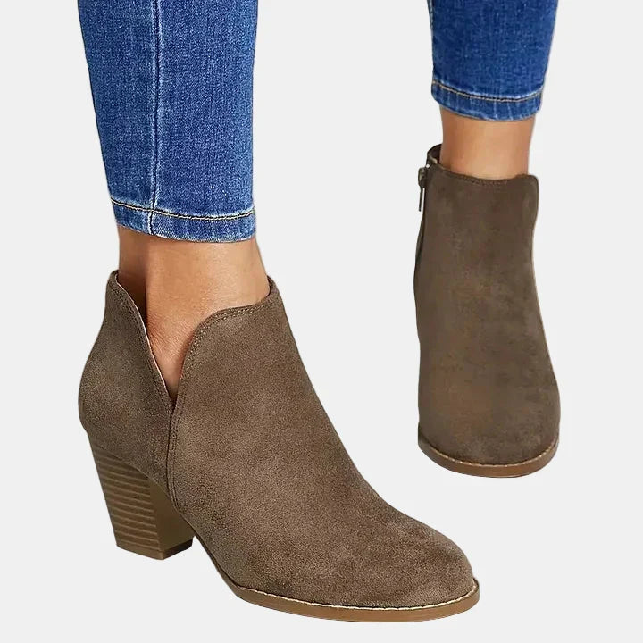 Odile | Women's Block Heel Ankle Boots Leather