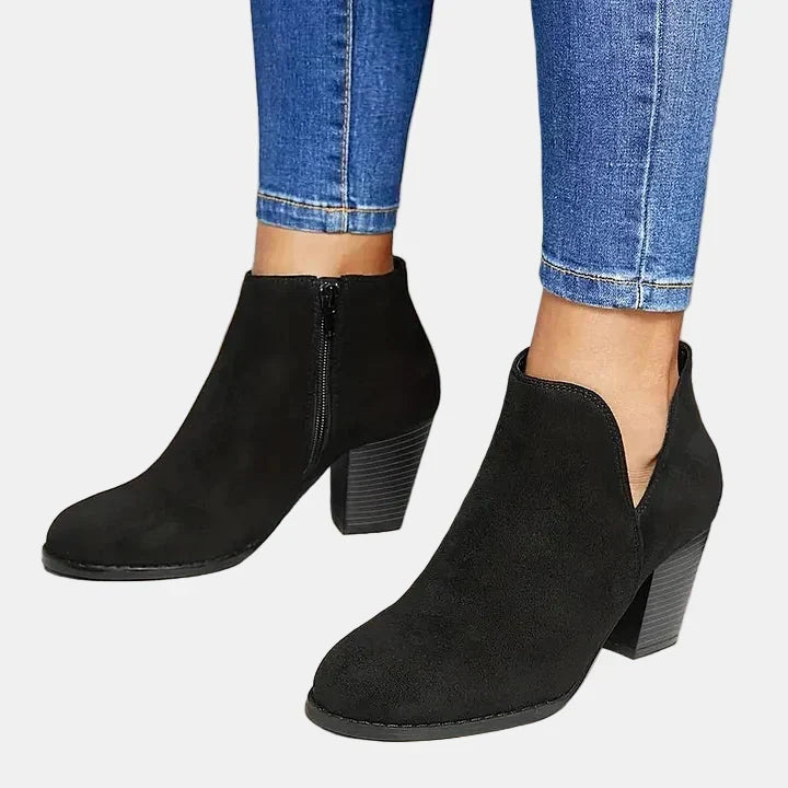 Odile | Women's Block Heel Ankle Boots Leather