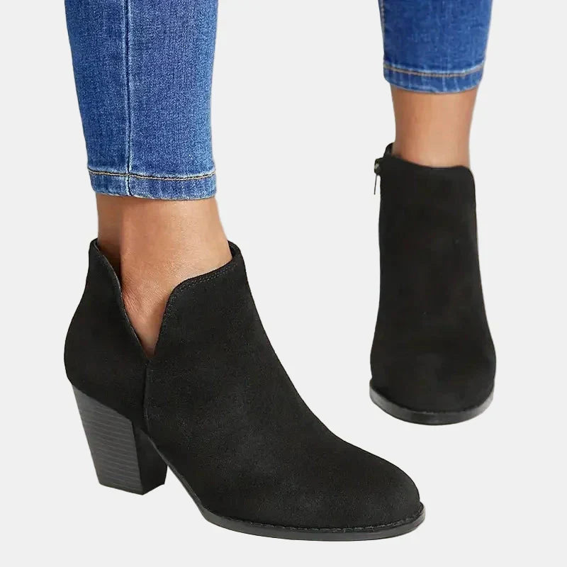 Odile | Women's Block Heel Ankle Boots Leather