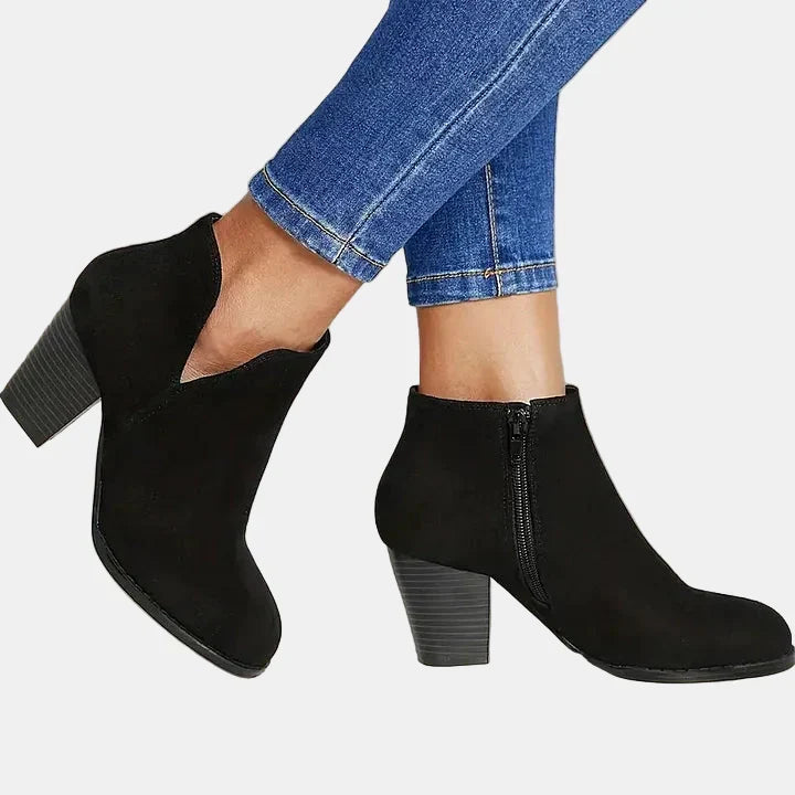 Odile | Women's Block Heel Ankle Boots Leather