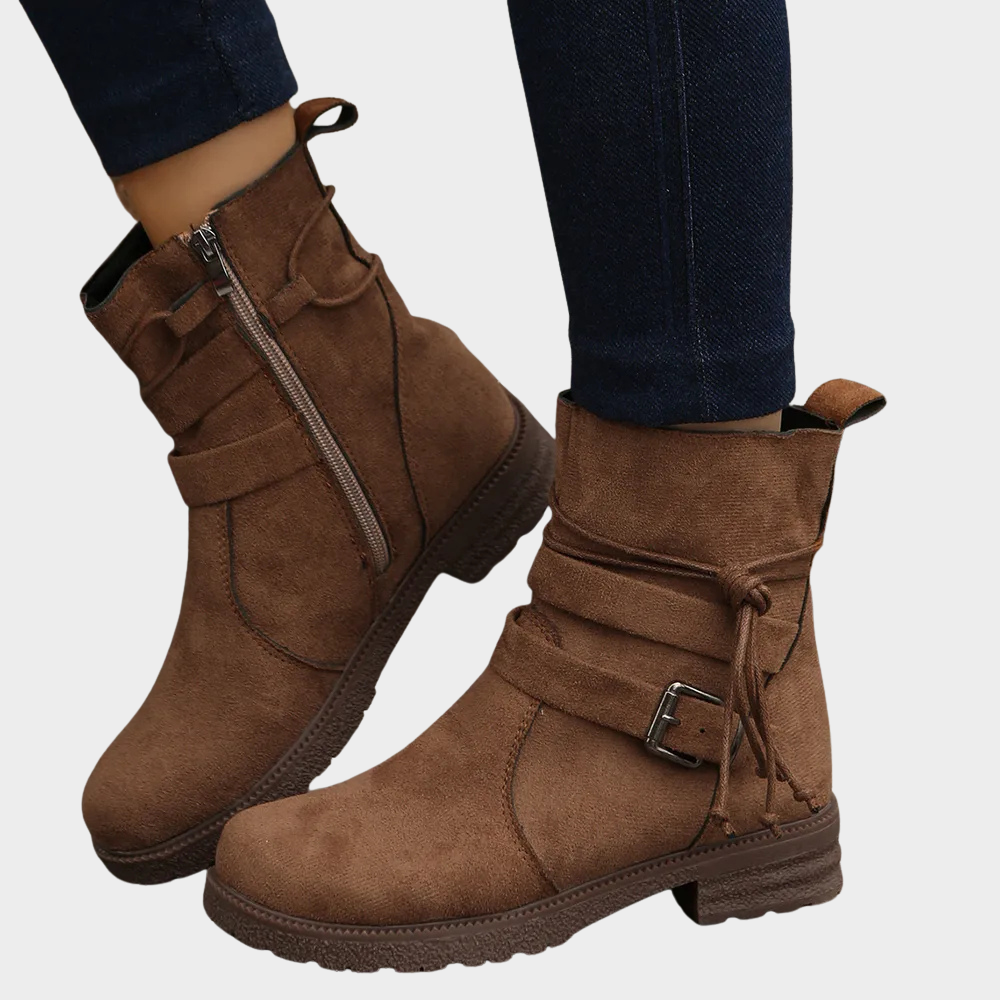 Ophelia | Women's Low Heel Ankle Boots Leather