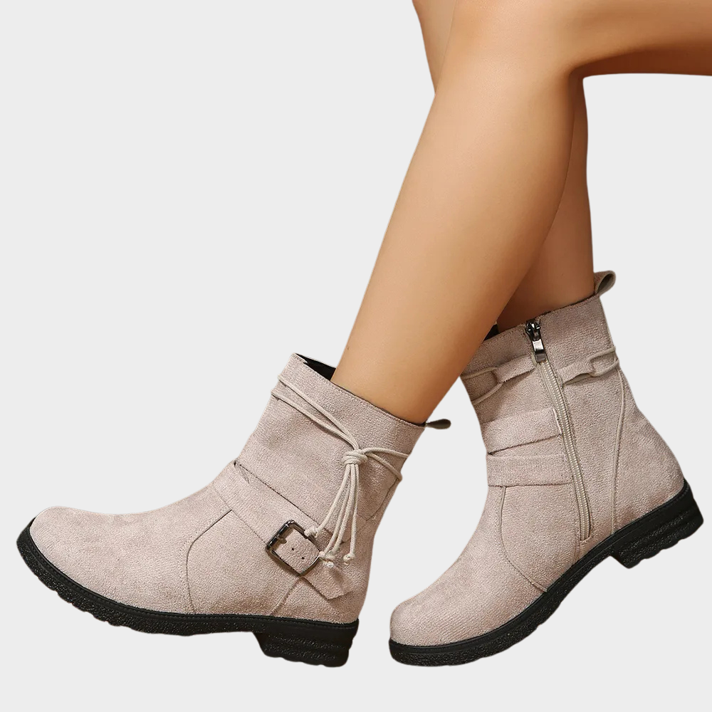Ophelia | Women's Low Heel Ankle Boots Leather