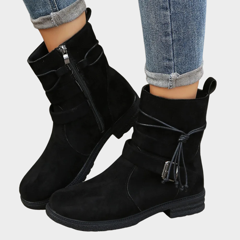 Ophelia | Women's Low Heel Ankle Boots Leather