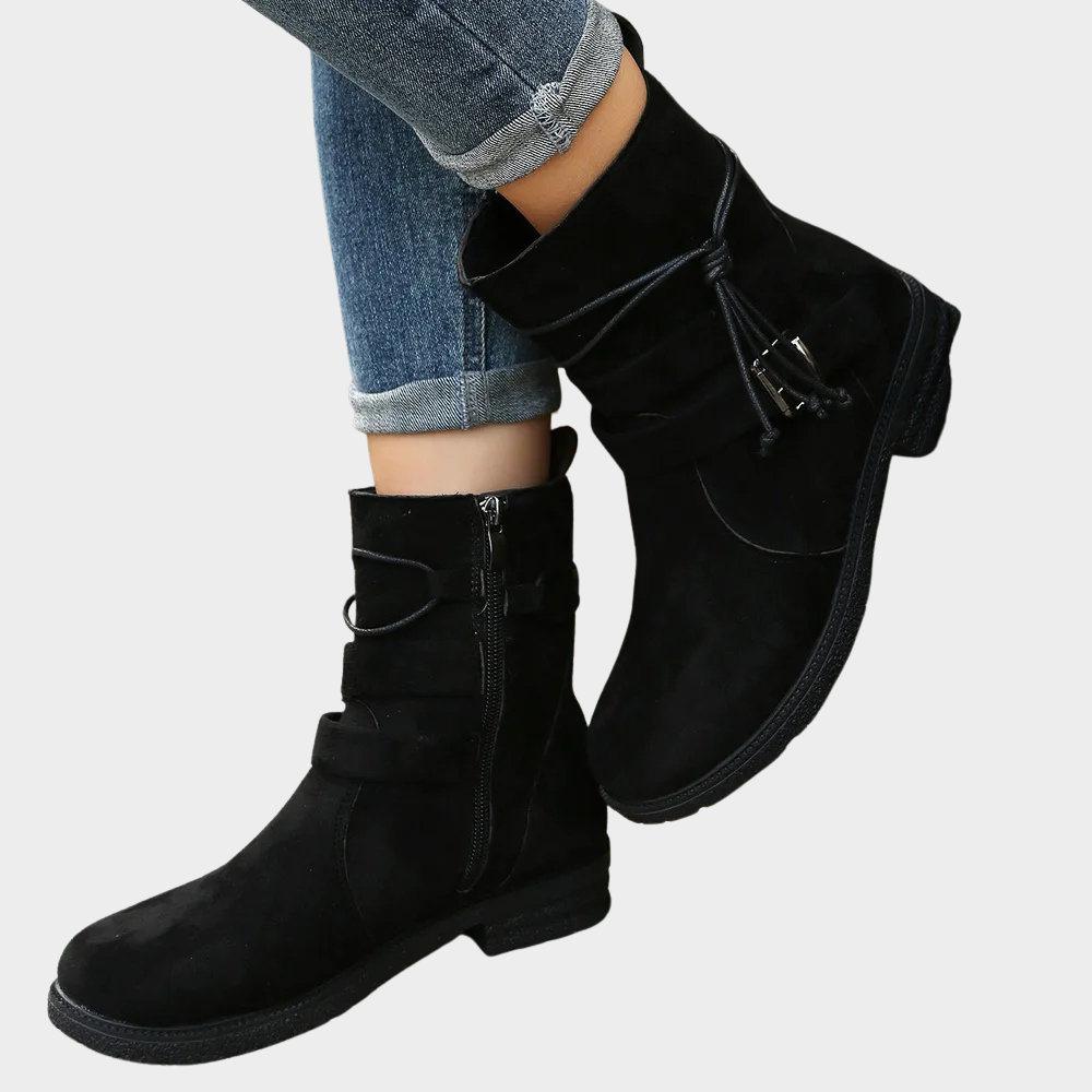 Ophelia | Women's Low Heel Ankle Boots Leather