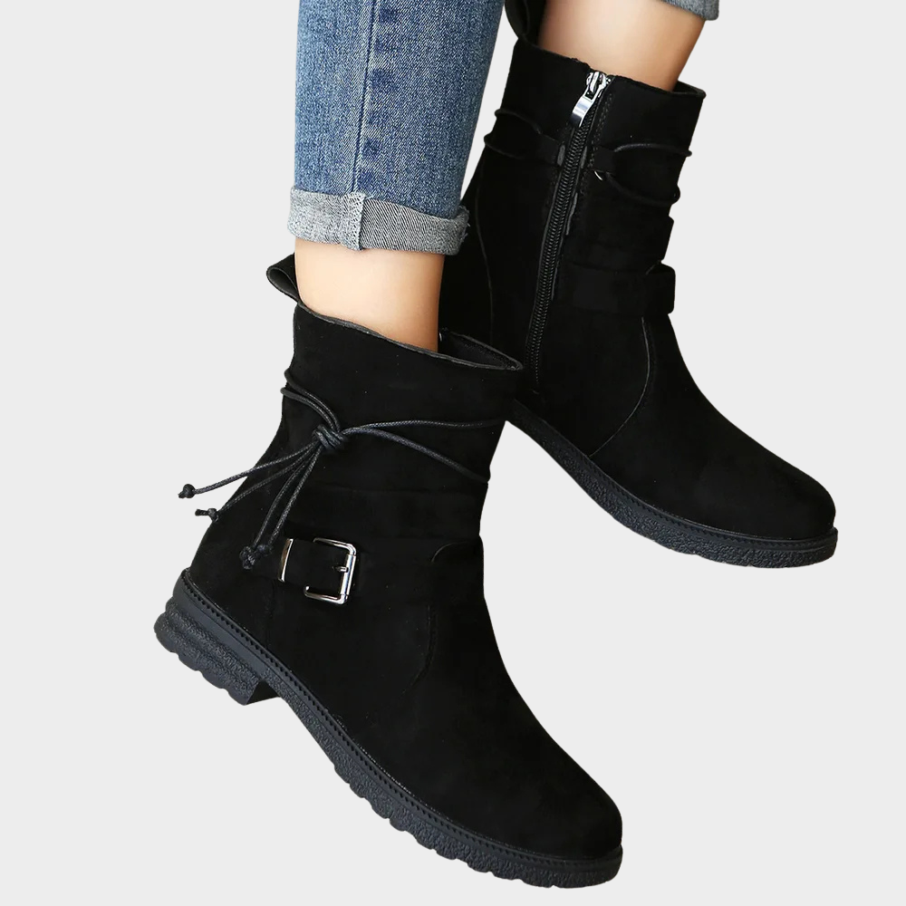 Ophelia | Women's Low Heel Ankle Boots Leather