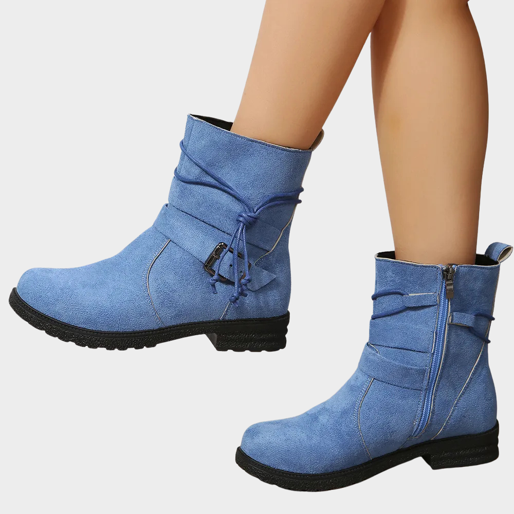 Ophelia | Women's Low Heel Ankle Boots Leather