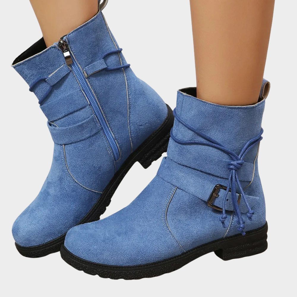 Ophelia | Women's Low Heel Ankle Boots Leather