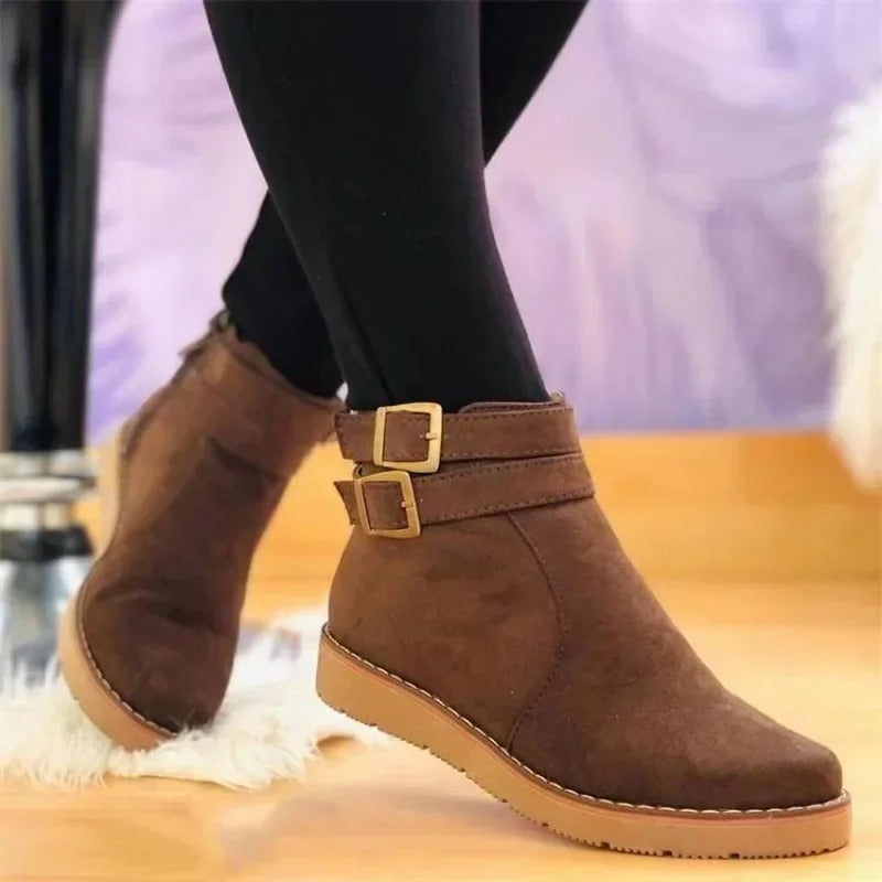 Orla | Women's Buckle Ankle Boots Leather