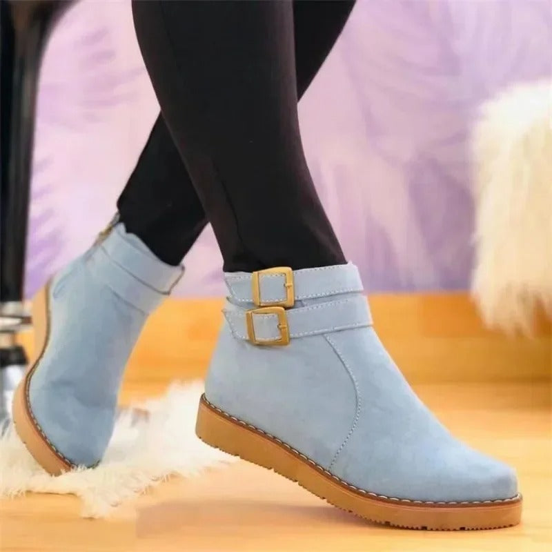 Orla | Women's Buckle Ankle Boots Leather