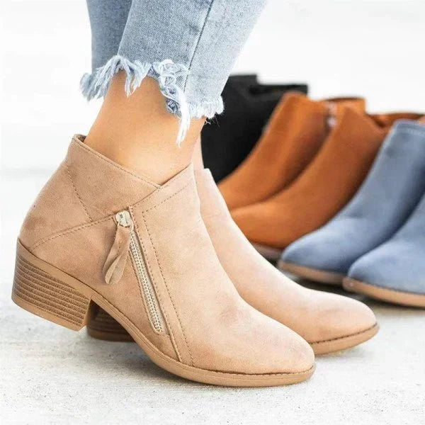Penelope | Women's Low Heel Ankle Boots Chunky