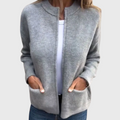 Women's Hooded Knitted Zip-Up Cardigan Sweater