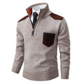 Men's Soft Autumn Half-Zip Knitted Sweater