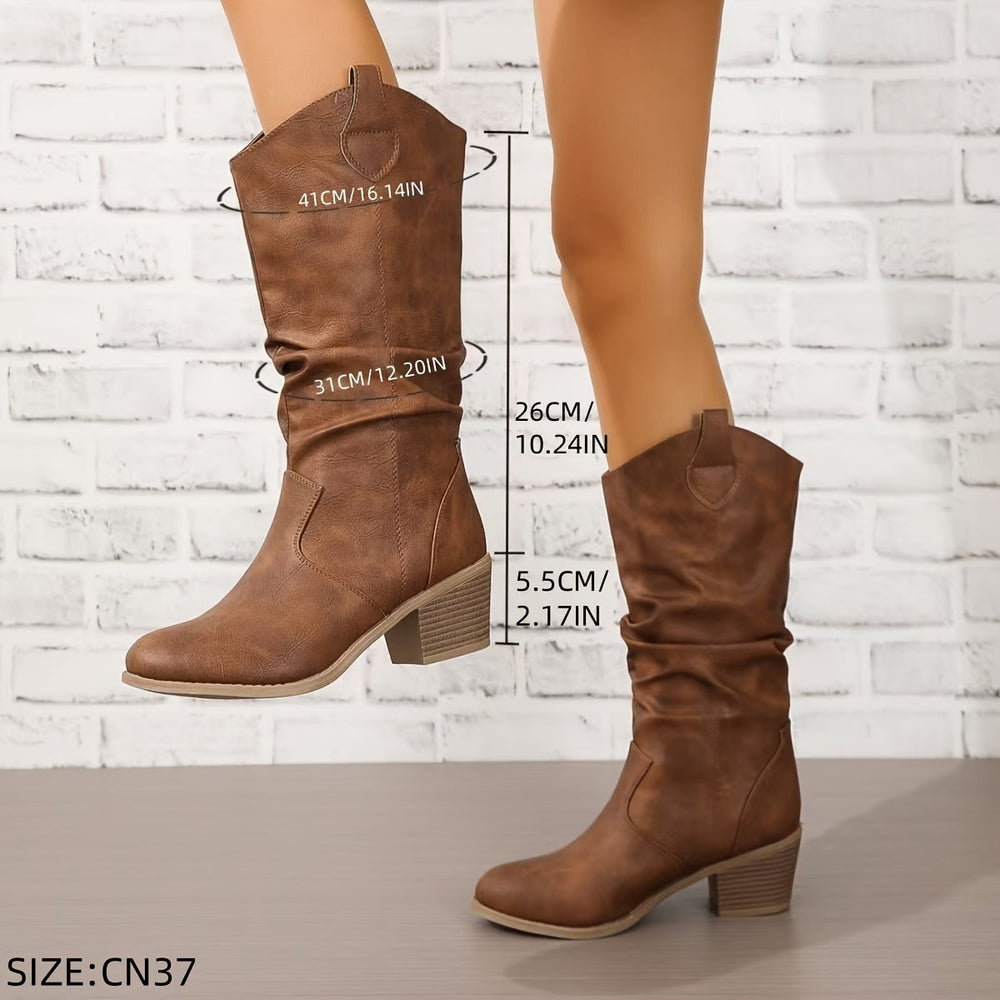 Rhiannon | Women's Wide Calf Western Knee High Boots
