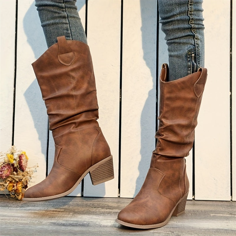 Rhiannon | Women's Wide Calf Western Knee High Boots