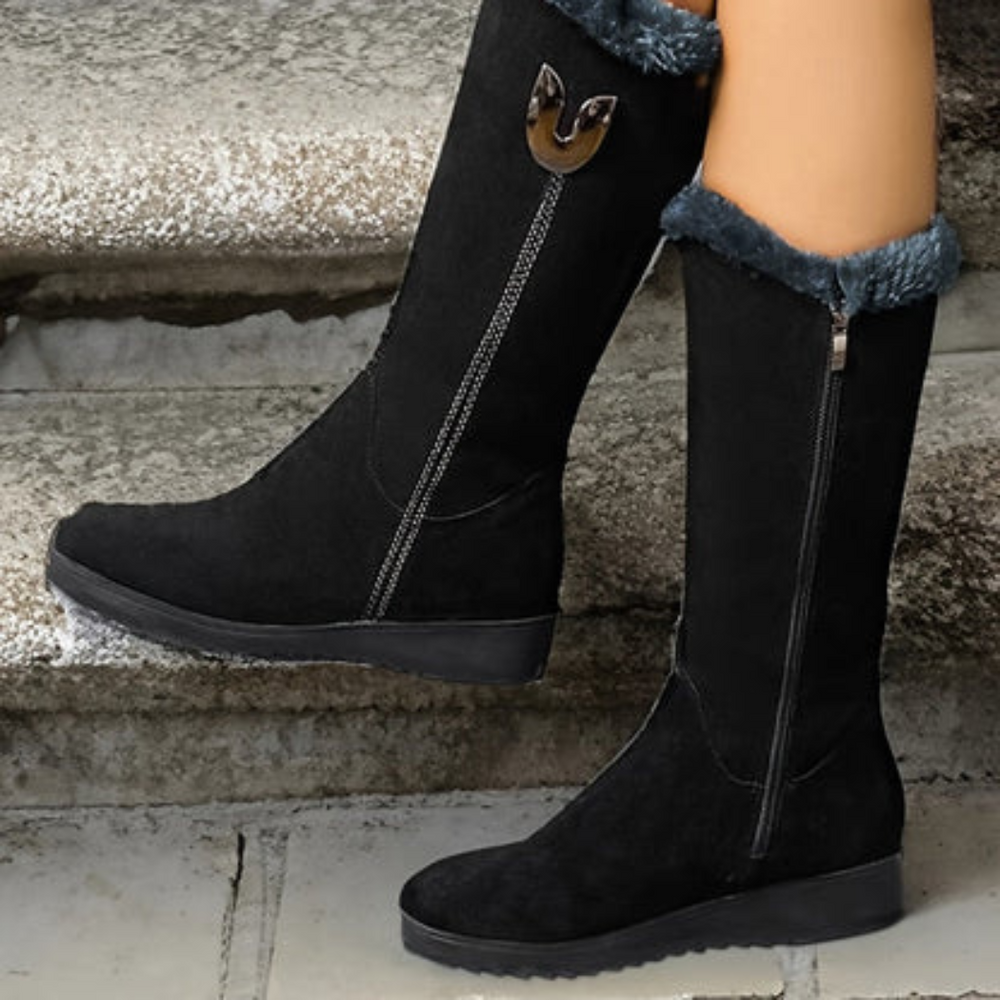 Rosalind | Women's Lug Sole Knee High Boots Tall